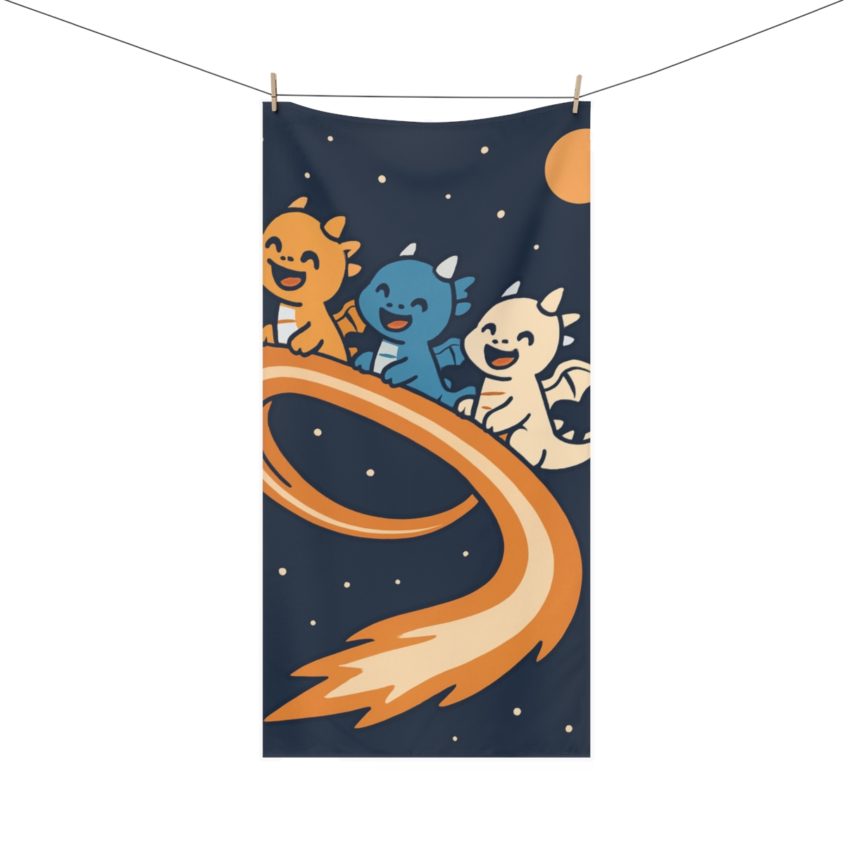 Comet Powered Rollercoaster Dragons comfortable face towels