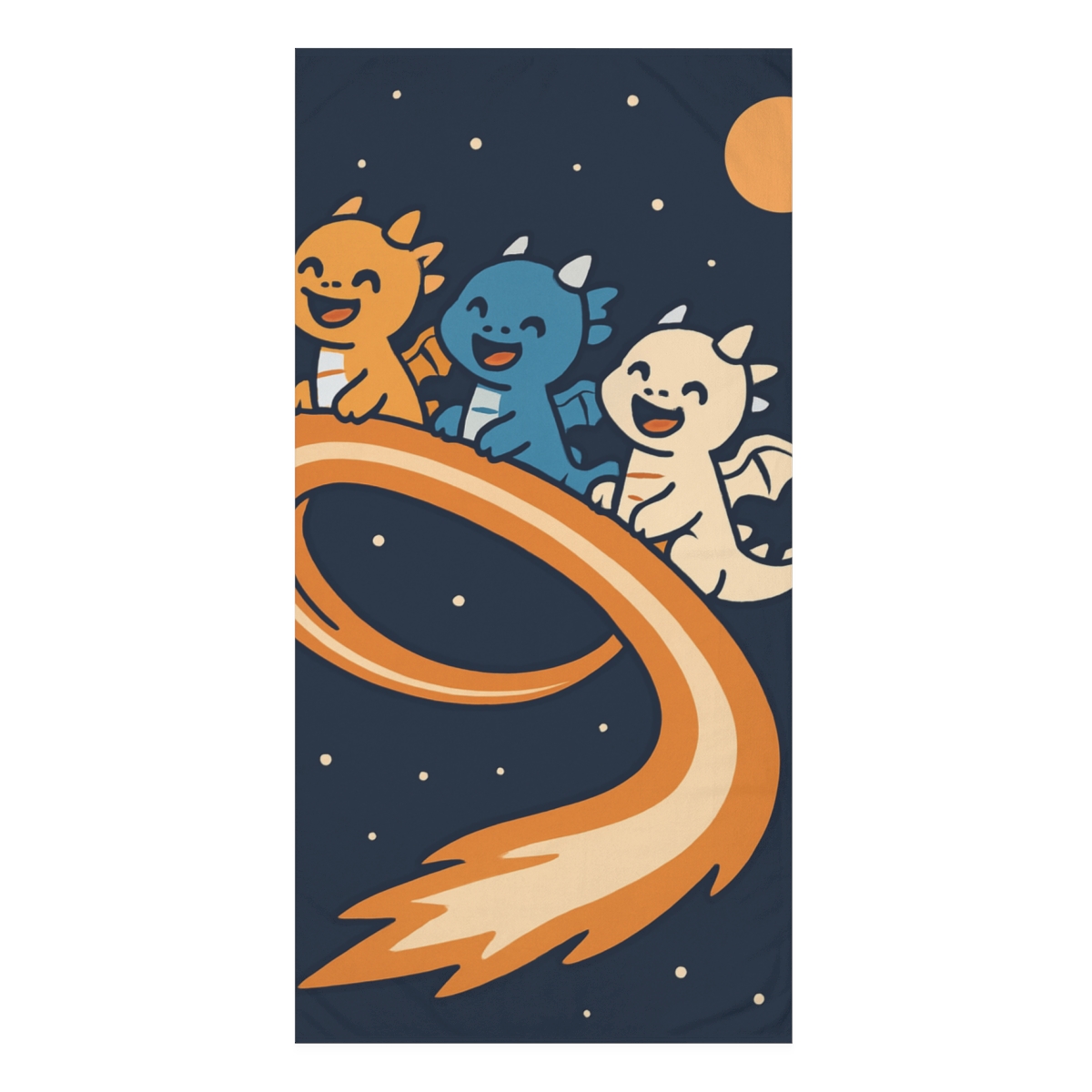 Comet Powered Rollercoaster Dragons comfortable face towels