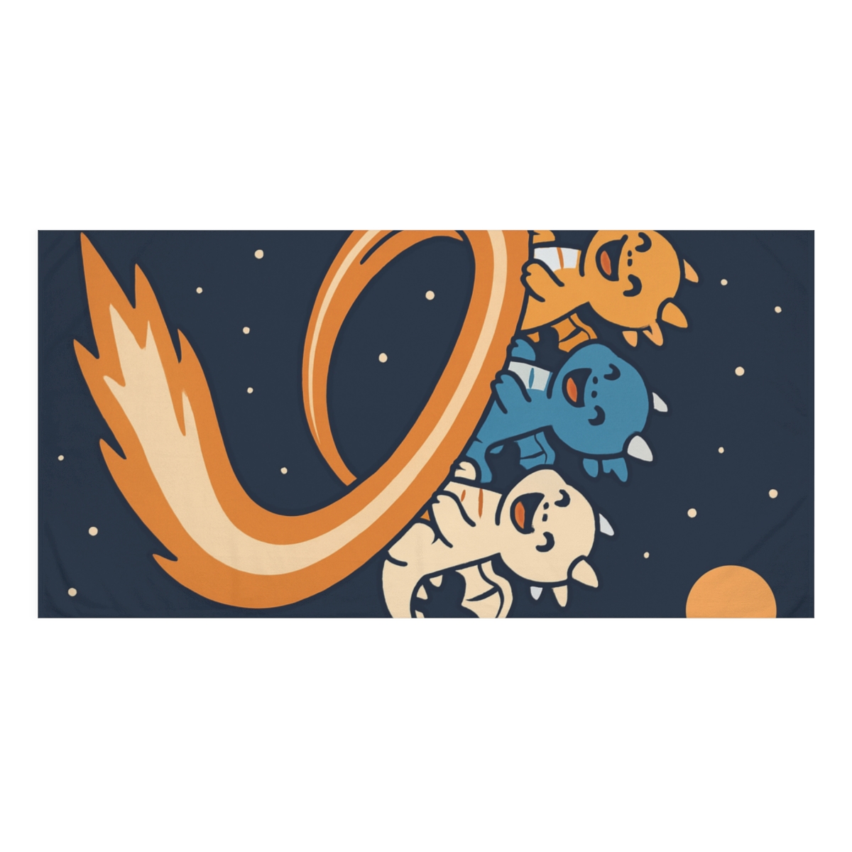 Comet Powered Rollercoaster Dragons comfortable face towels