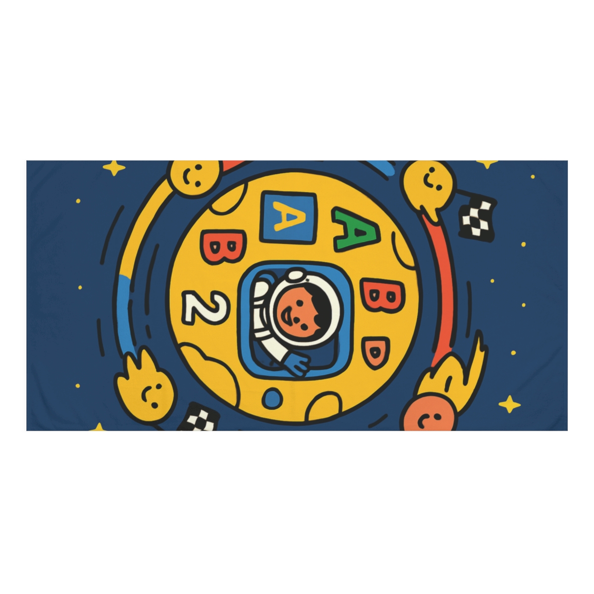 Comet Race Around The Classroom Planet comfortable face towels