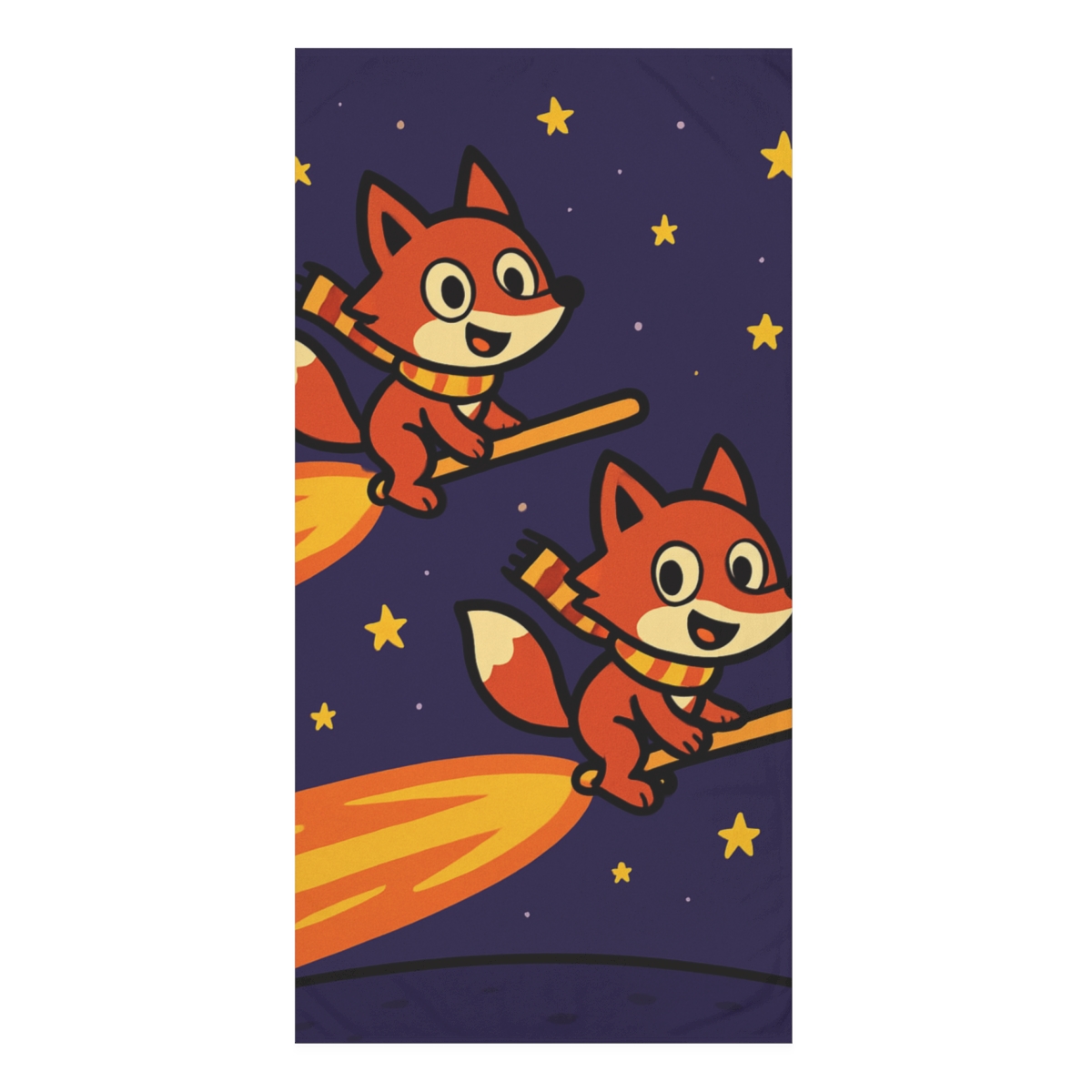 Comet Race With The Fox Twins decorative home towels