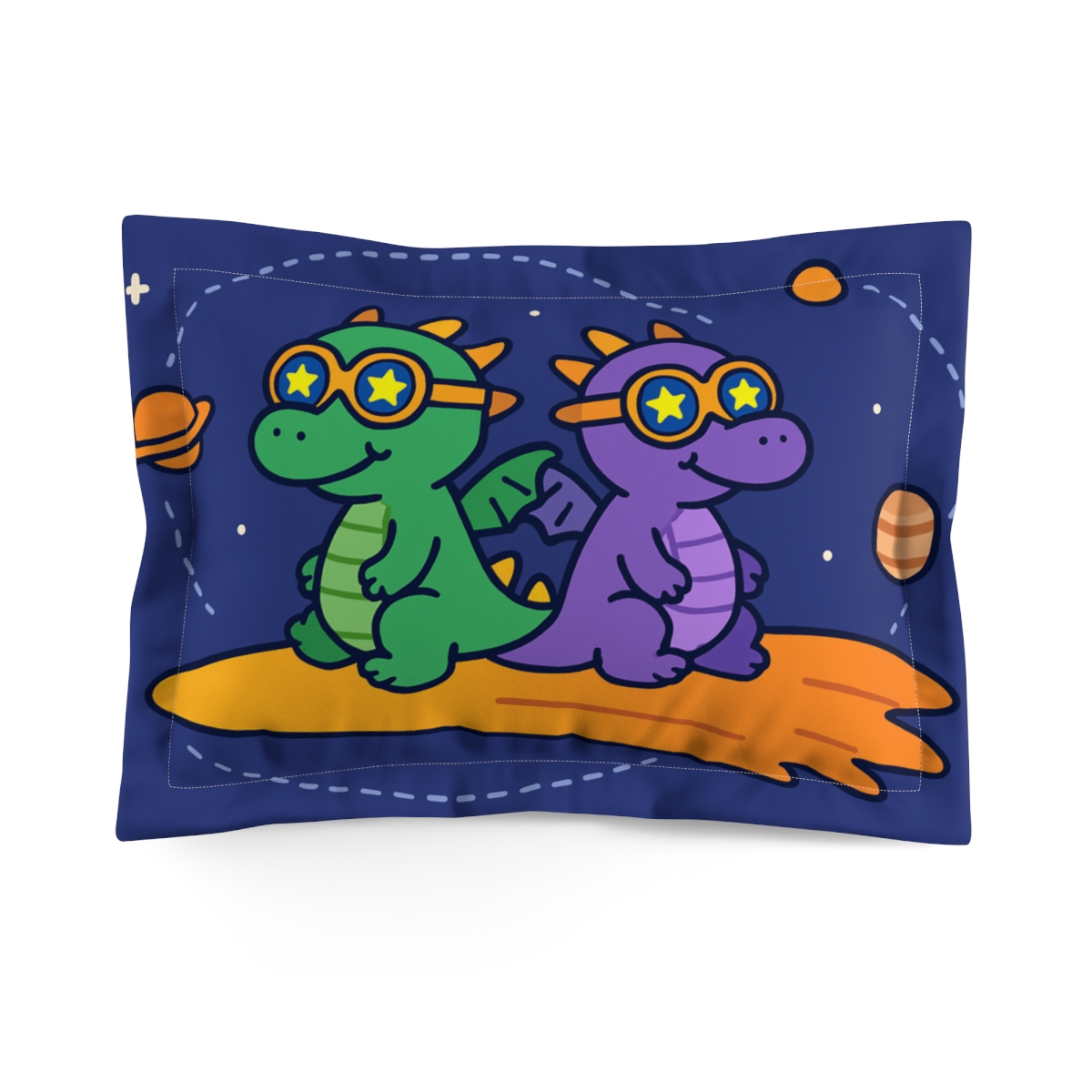Comet Riding Dragon Twins stylish throw pillows