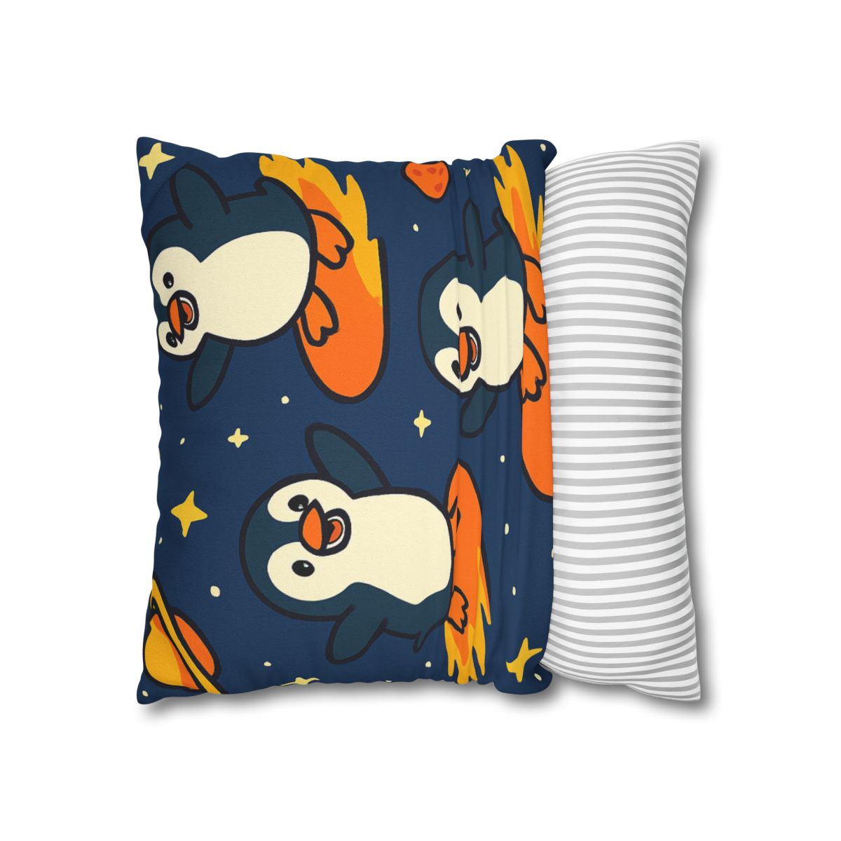 Comet Surfing Penguin Patrol comfortable bedding pillow covers