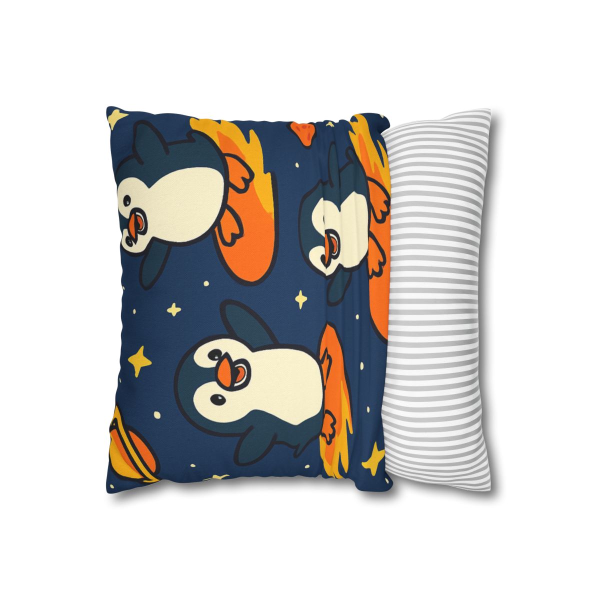Comet Surfing Penguin Patrol comfortable bedding pillow covers