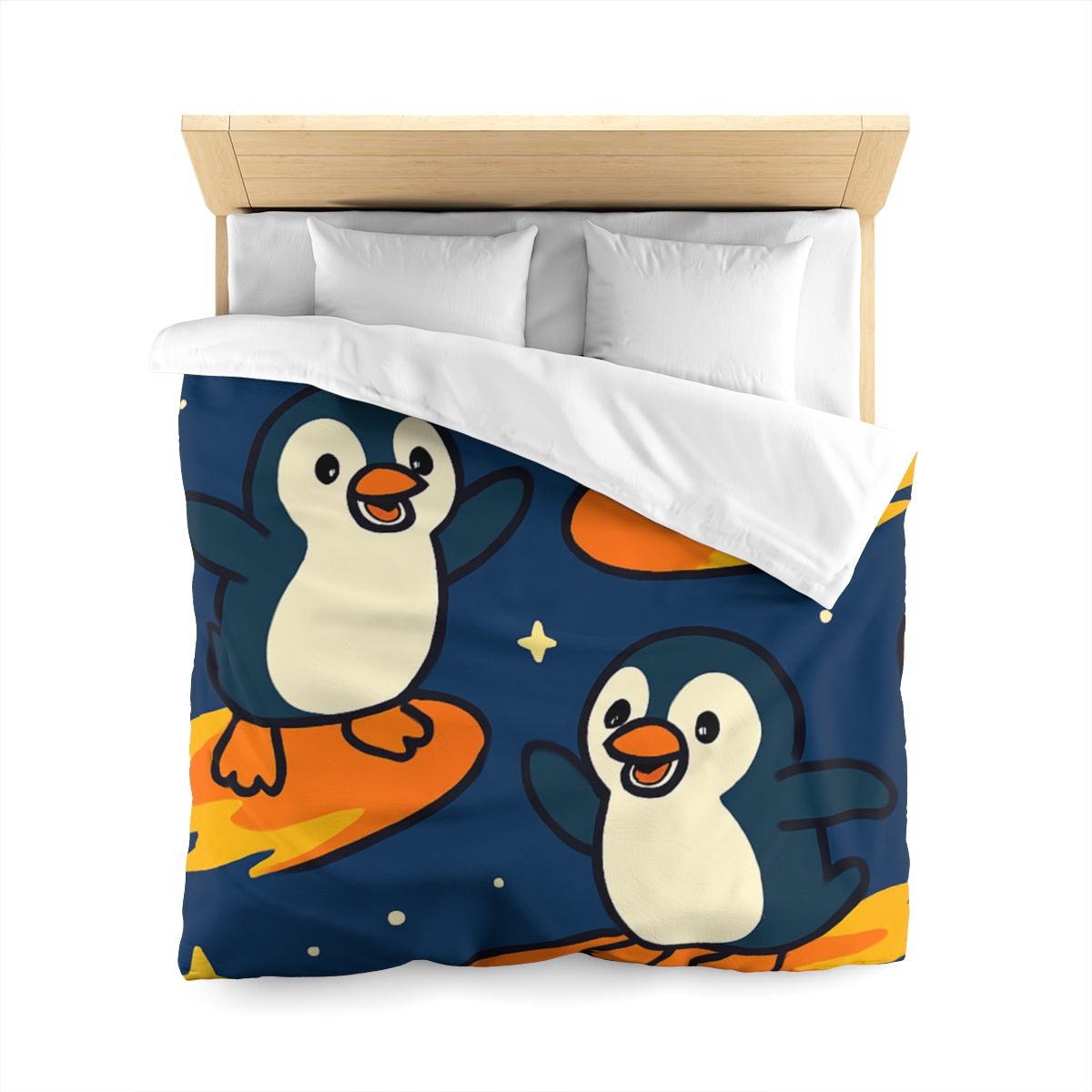 Comet Surfing Penguin Patrol trendy bedroom duvets