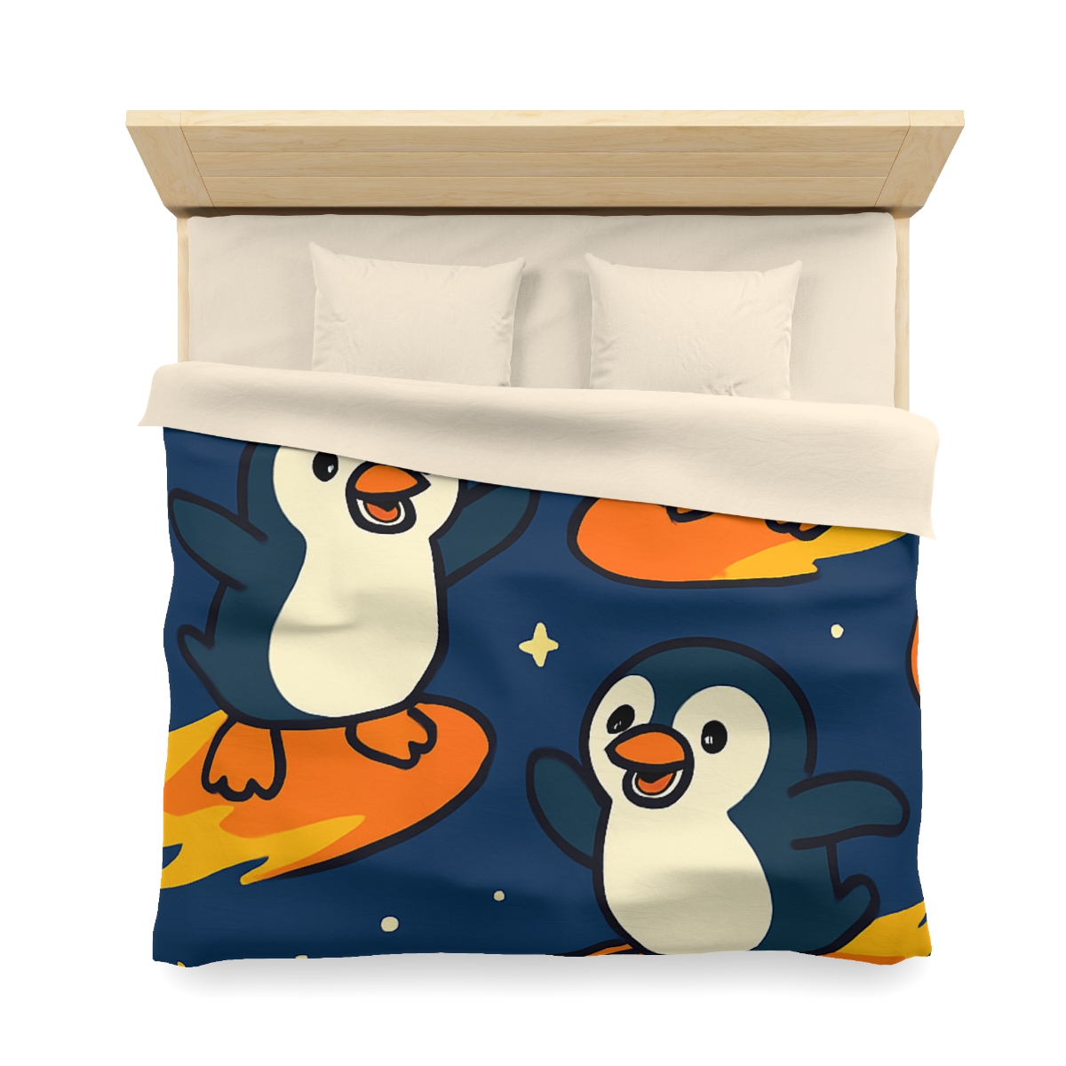 Comet Surfing Penguin Patrol trendy bedroom duvets