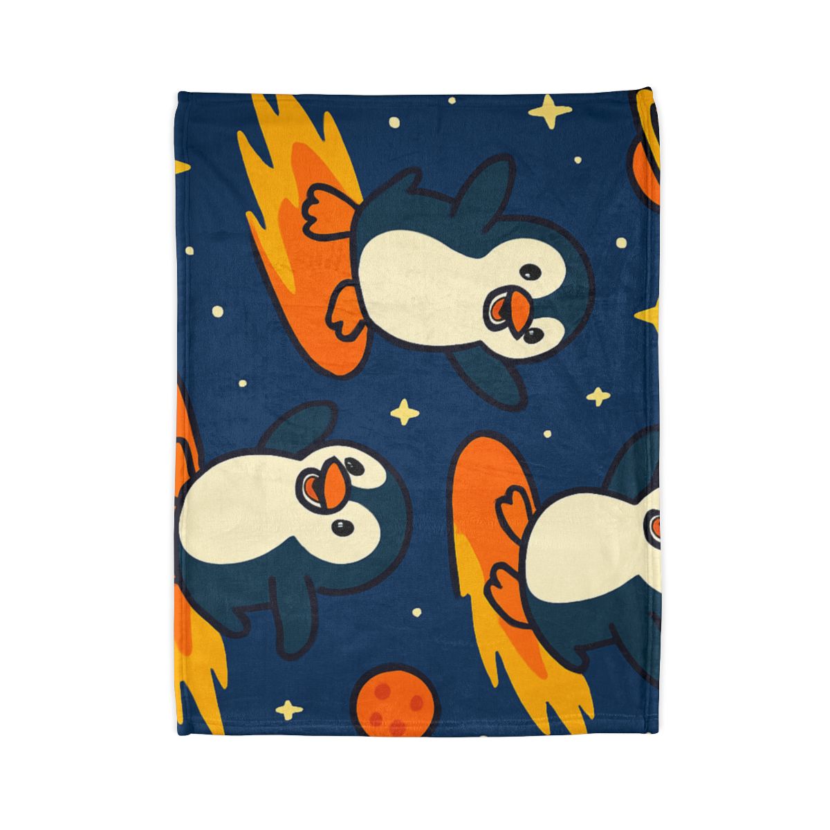 Comet Surfing Penguin Patrol warm winter blankets