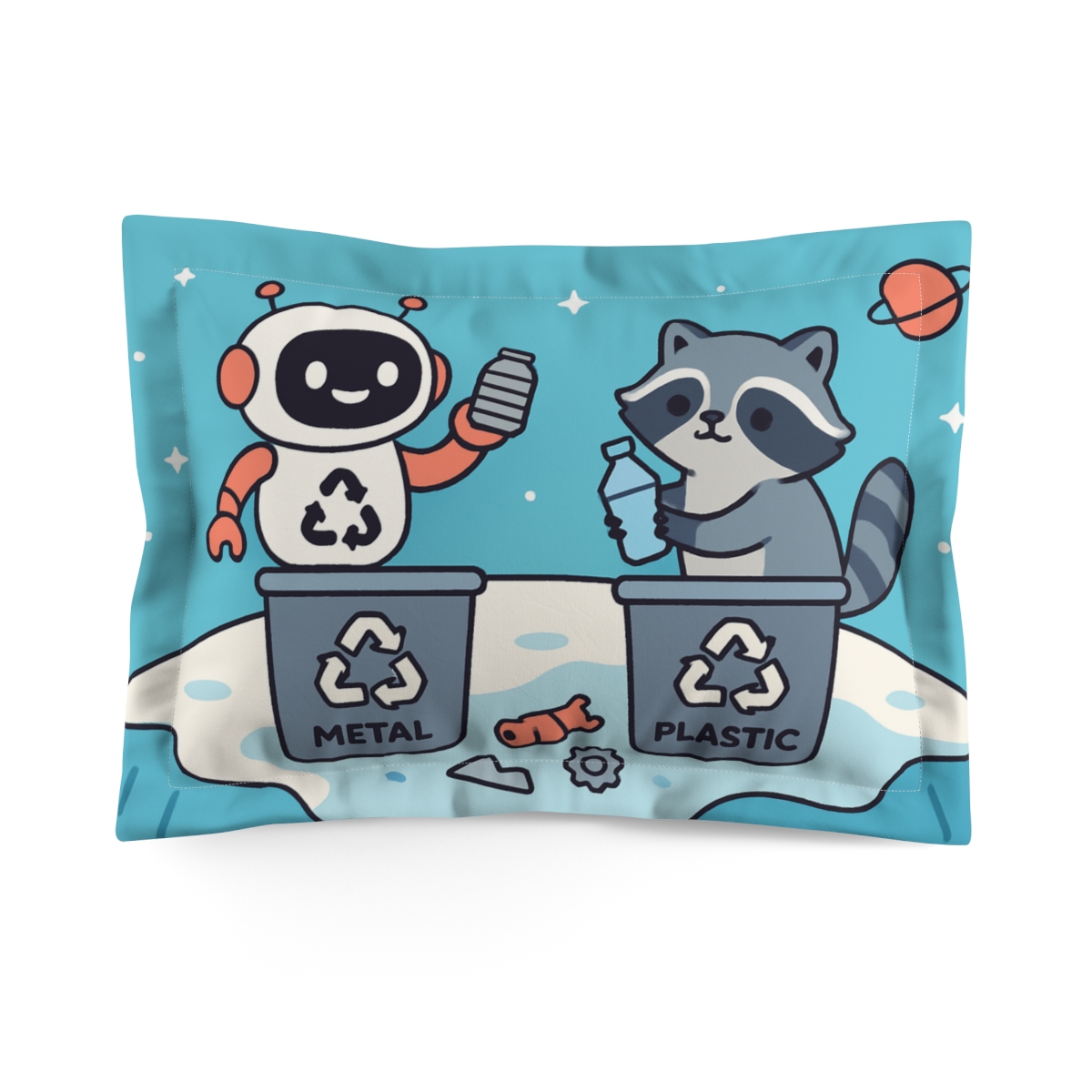 Comet Tail Recycling Race custom pillows