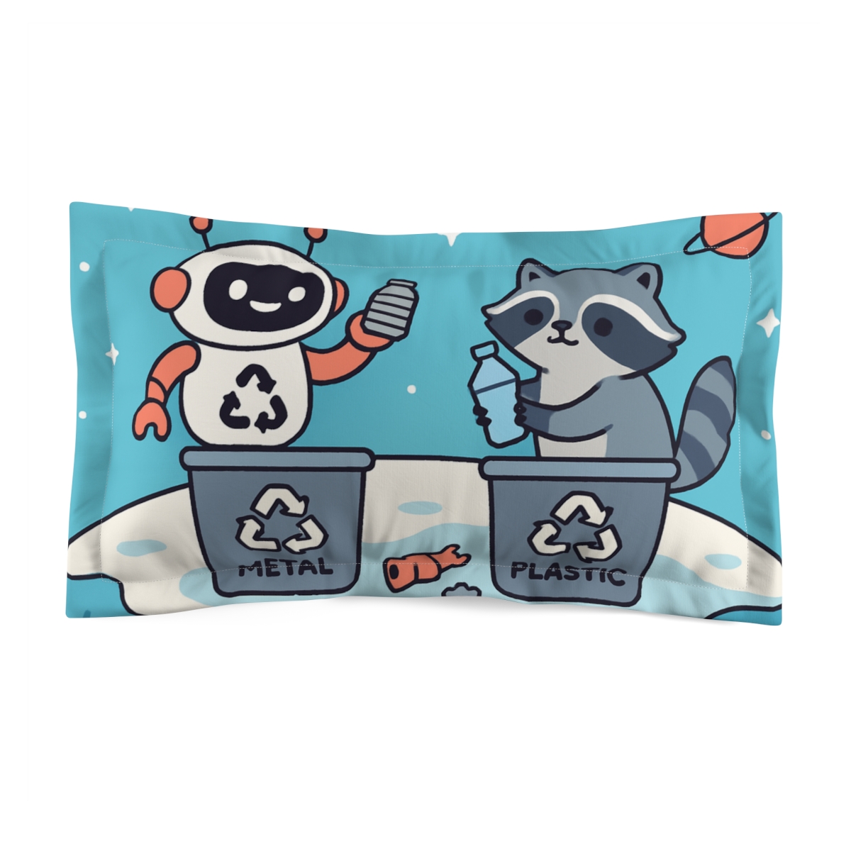 Comet Tail Recycling Race custom pillows