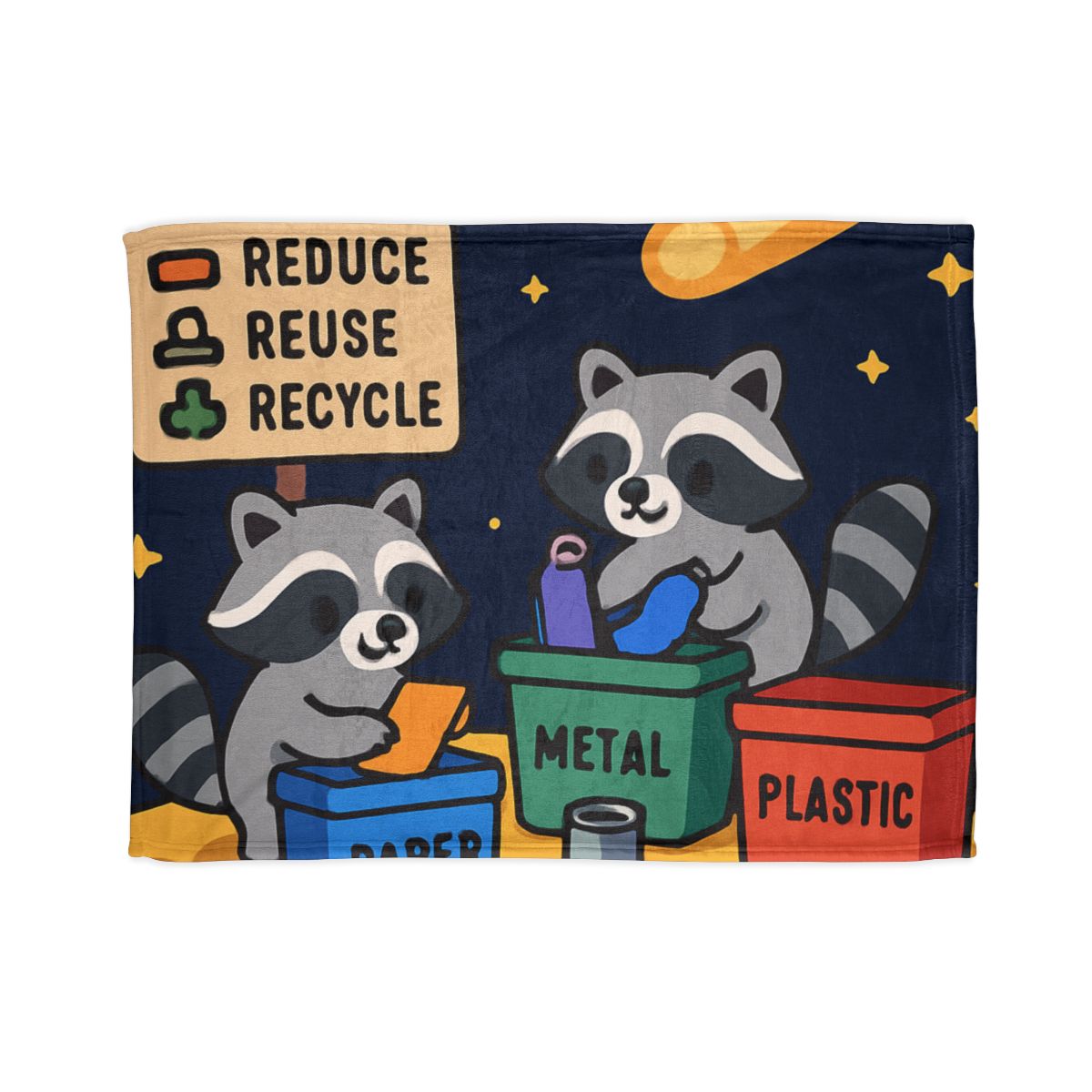 Comet Tail Recycling Rangers stylish throw blankets