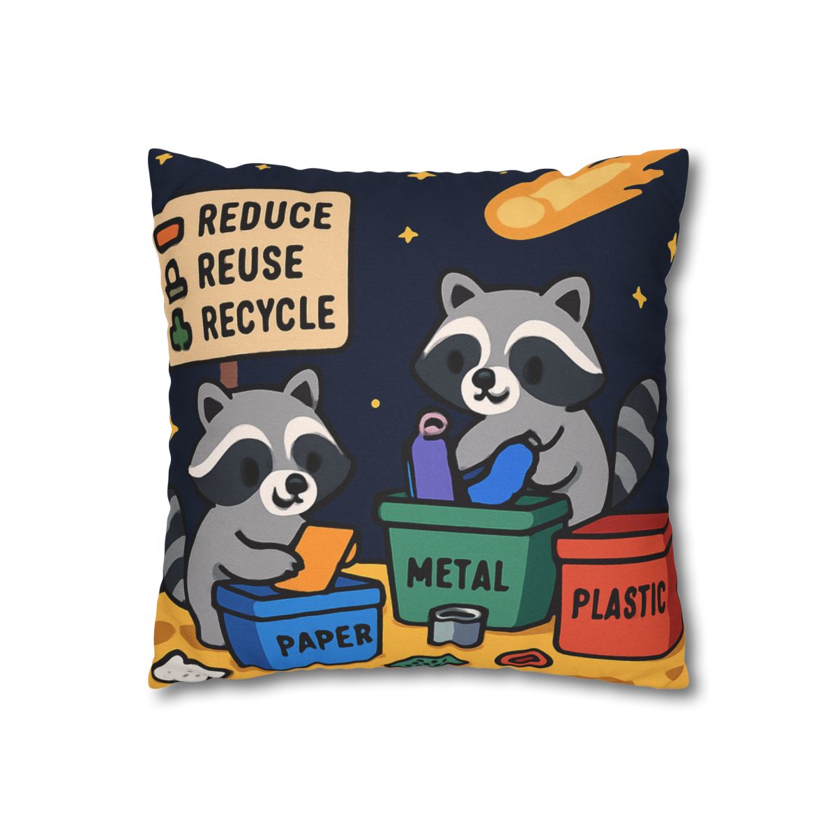 Comet Tail Recycling Rangers trendy patterned pillow cases