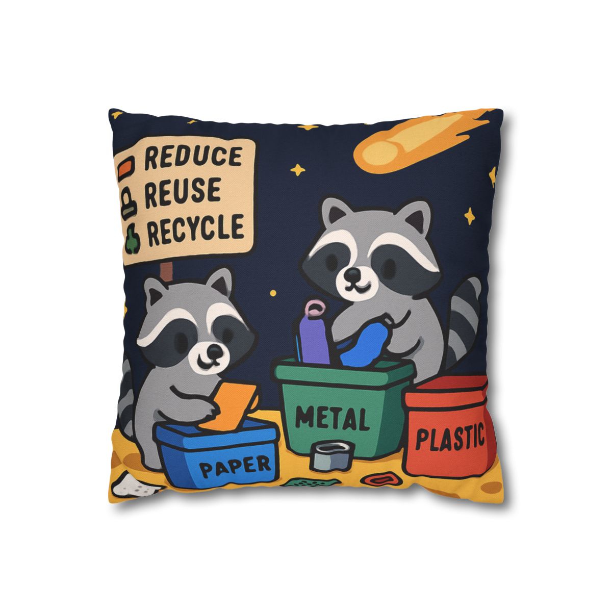 Comet Tail Recycling Rangers trendy patterned pillow cases
