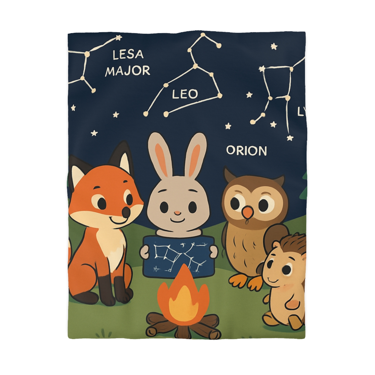 Constellation Campfire Critters custom duvets