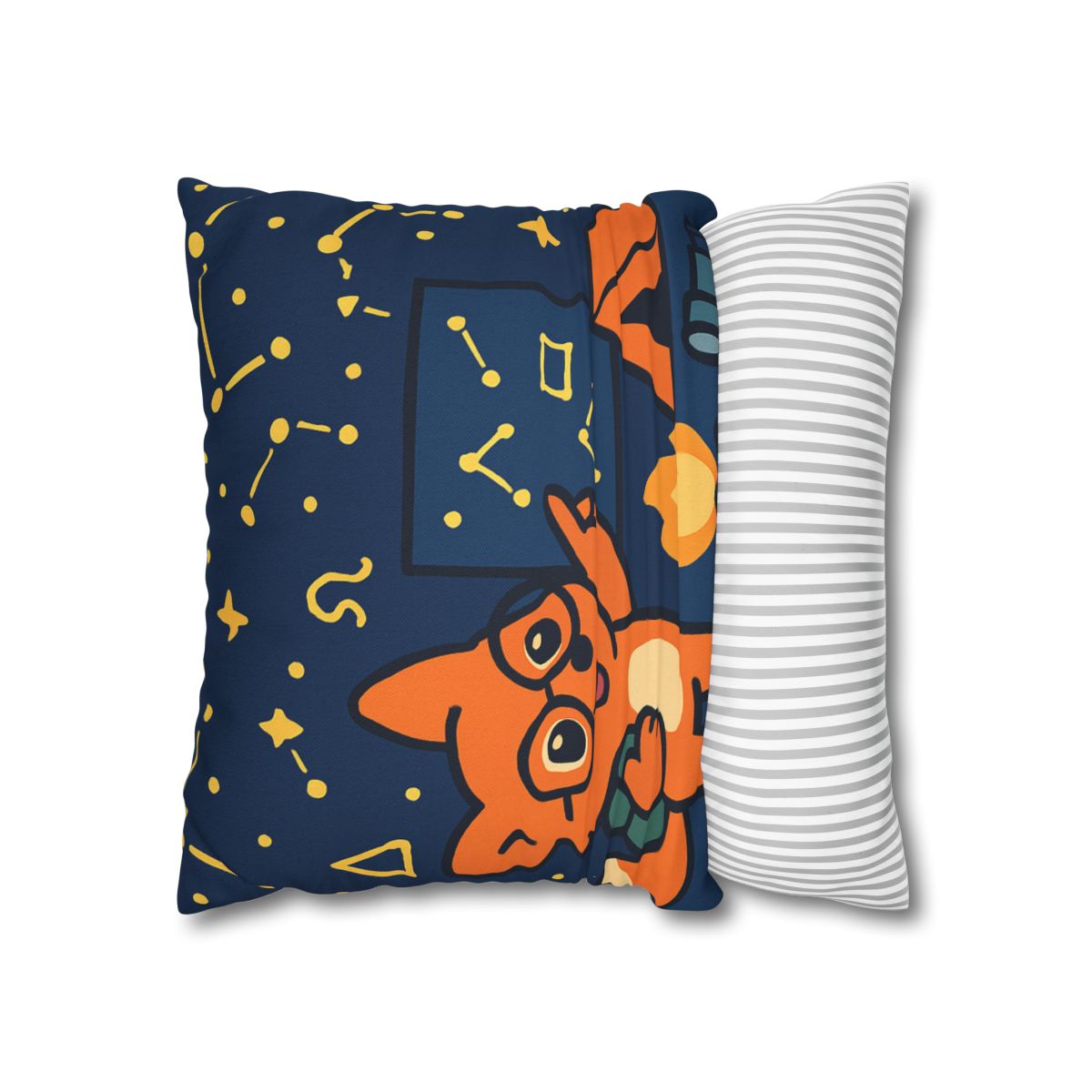 Constellation Camping With Fox Astronomer unique gift pillow cases