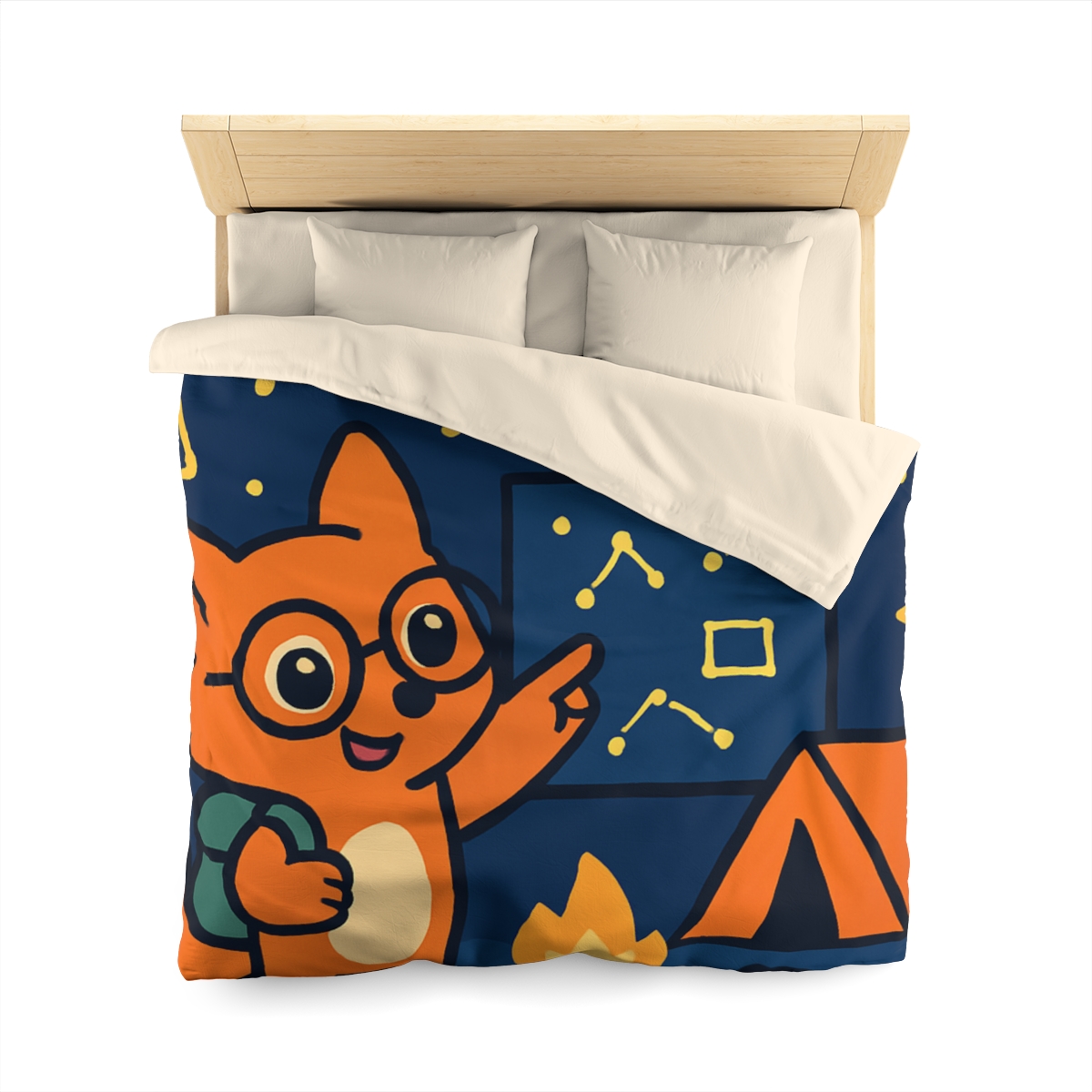 Constellation Camping With Fox Astronomer duvets for gifts