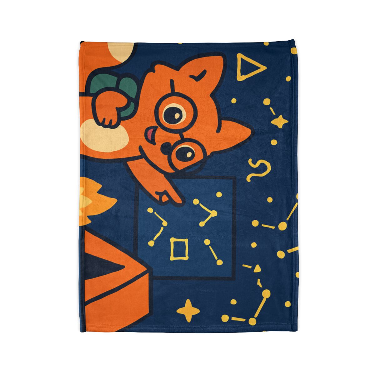 Constellation Camping With Fox Astronomer trendy patterned blankets