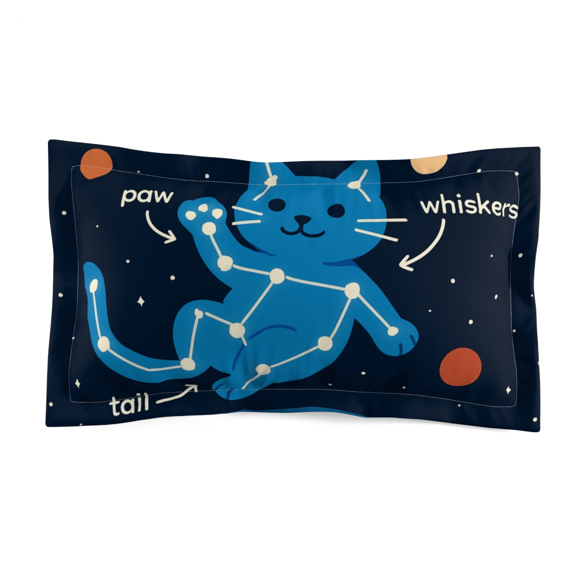 Constellation Cat Star Map stylish throw pillows