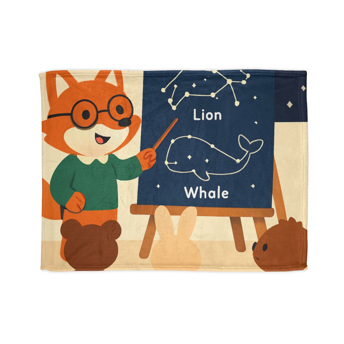 Constellation Classroom Fox soft fleece blankets