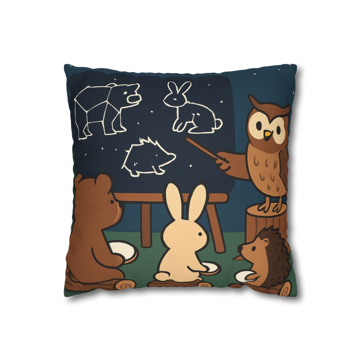 Constellation Classroom Of Forest Animals trendy patterned pillow cases