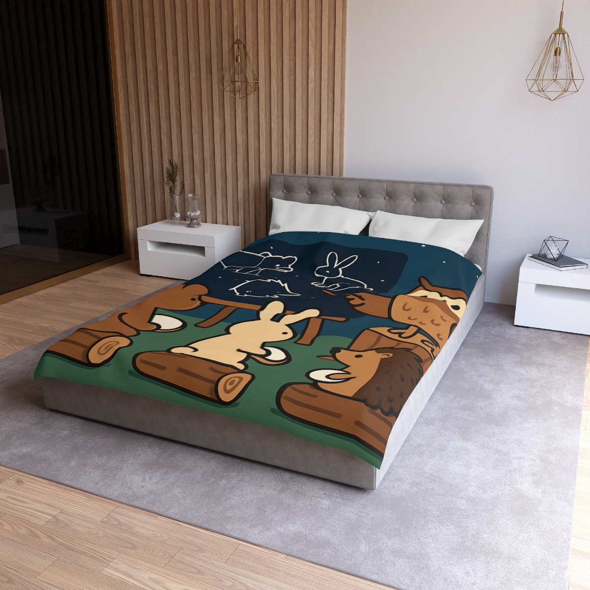 Constellation Classroom Of Forest Animals soft comforter duvets