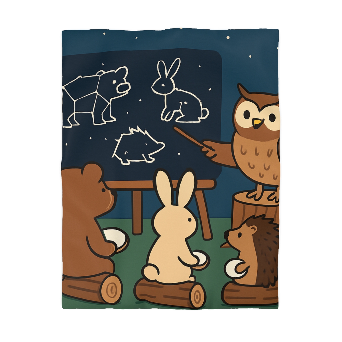 Constellation Classroom Of Forest Animals soft comforter duvets