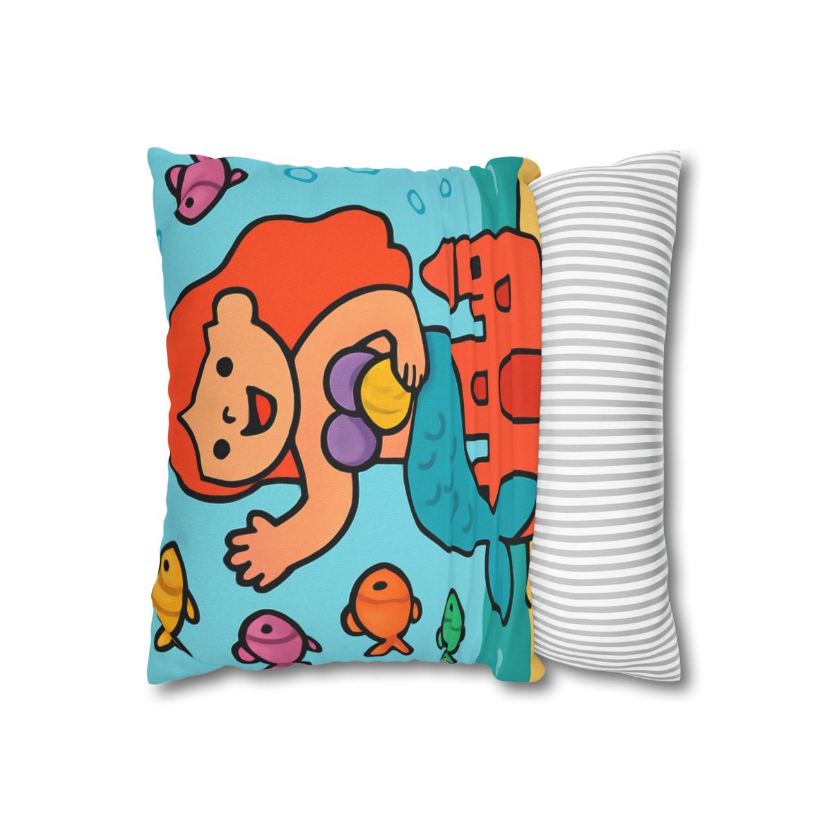 Coral Castle Mermaid trendy patterned pillow cases