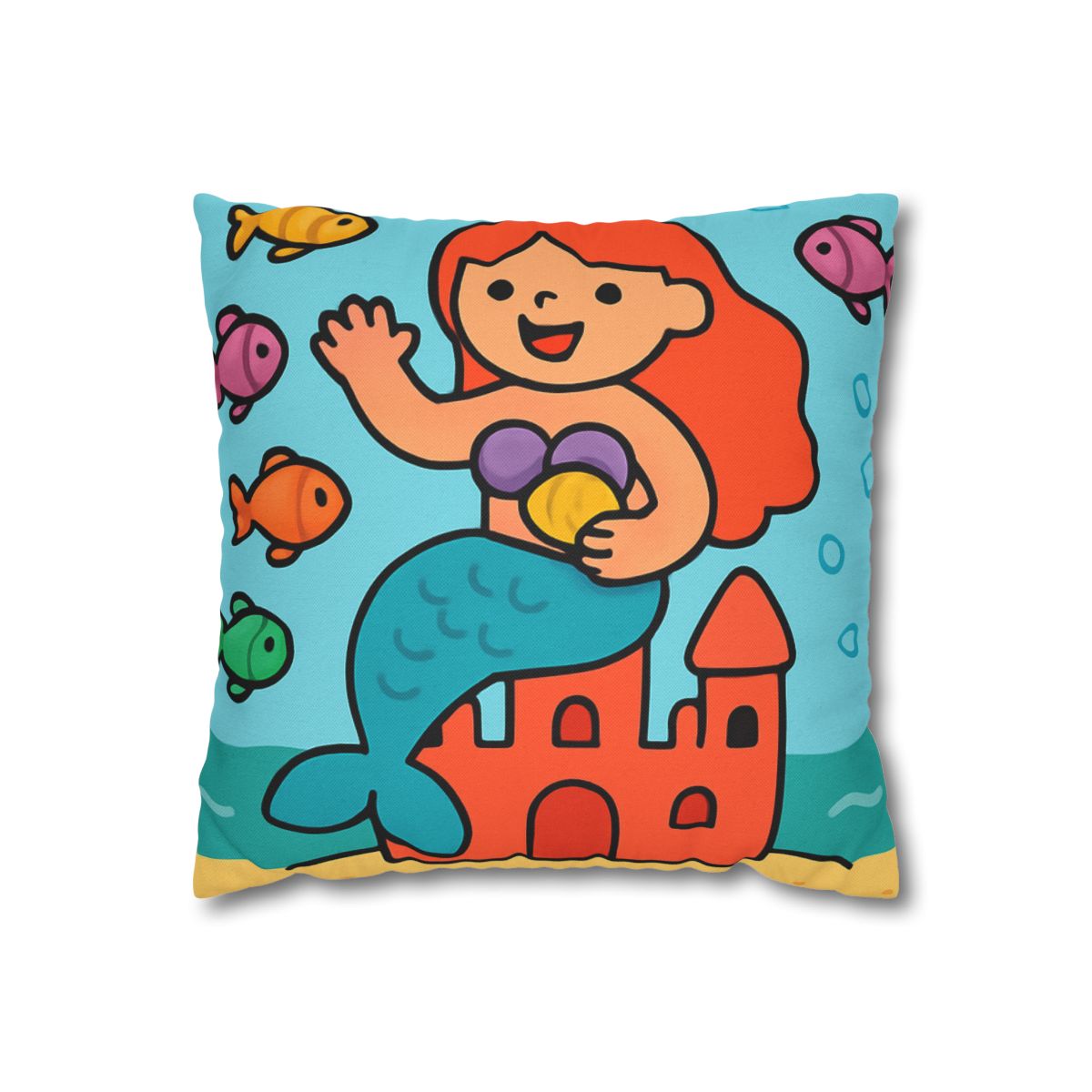Coral Castle Mermaid trendy patterned pillow cases