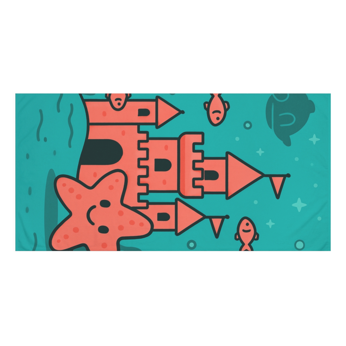 Coral Castle Starfish designer printed towels