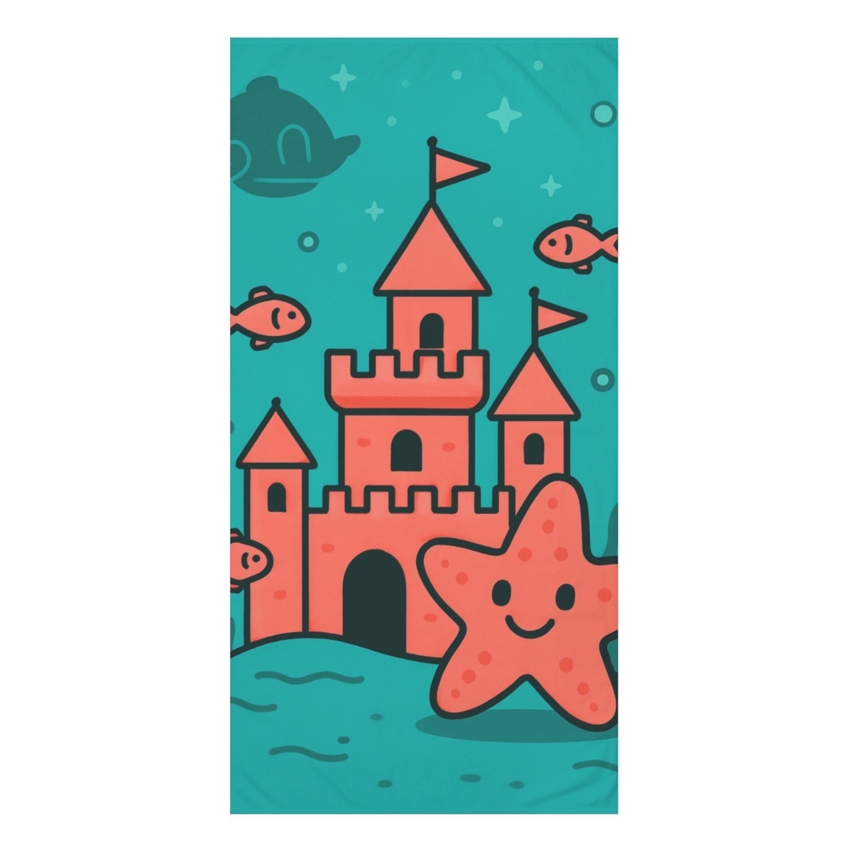 Coral Castle Starfish designer printed towels