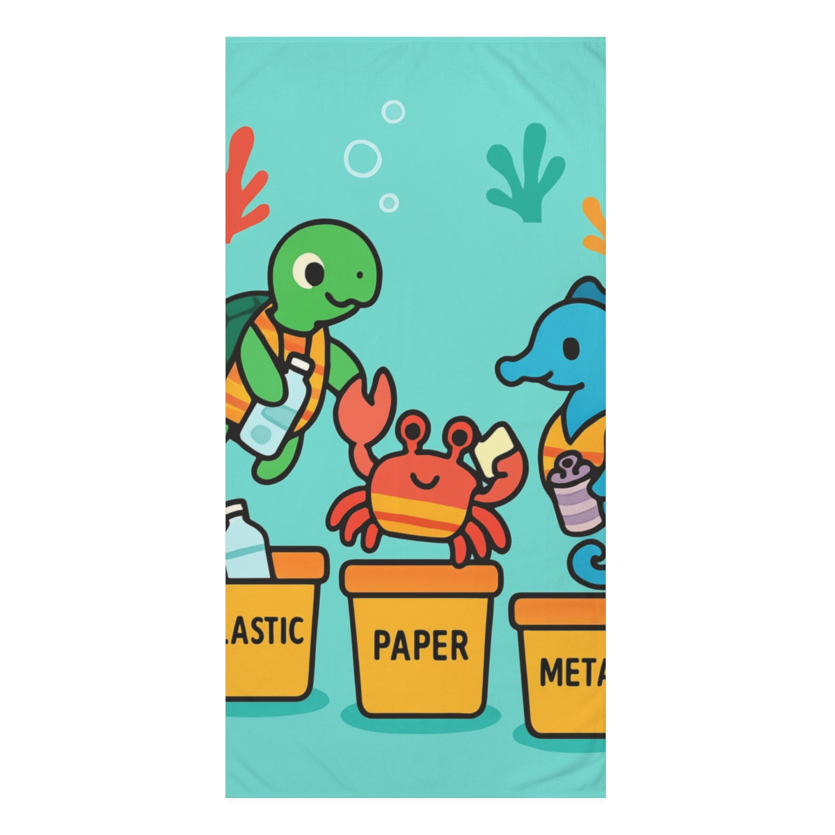 Coral City Cleanup Crew comfortable face towels