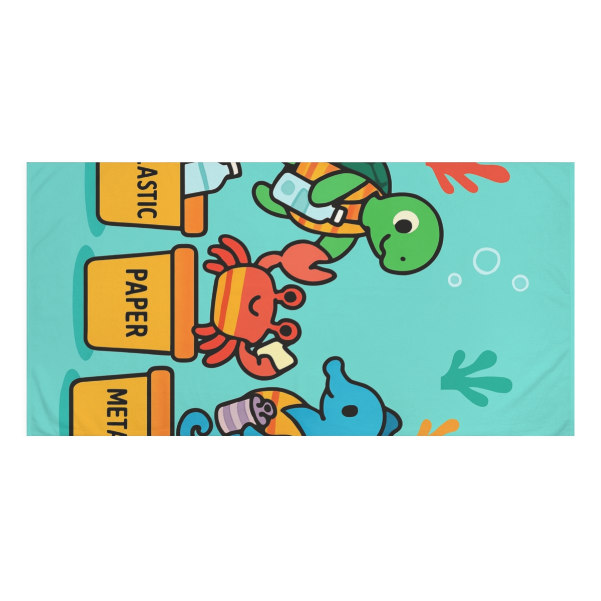 Coral City Cleanup Crew comfortable face towels