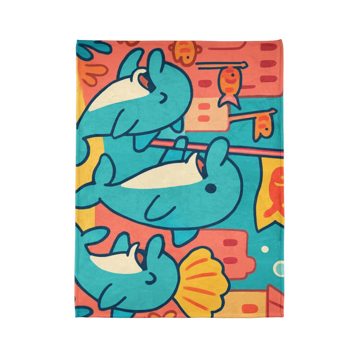 Coral City Dolphin Parade unique gift blankets