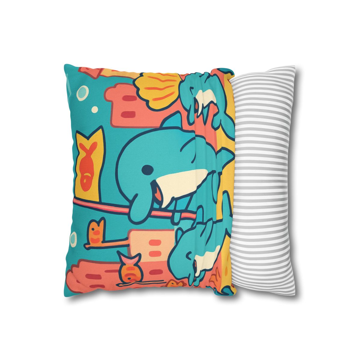 Coral City Dolphin Parade unique gift pillow cases