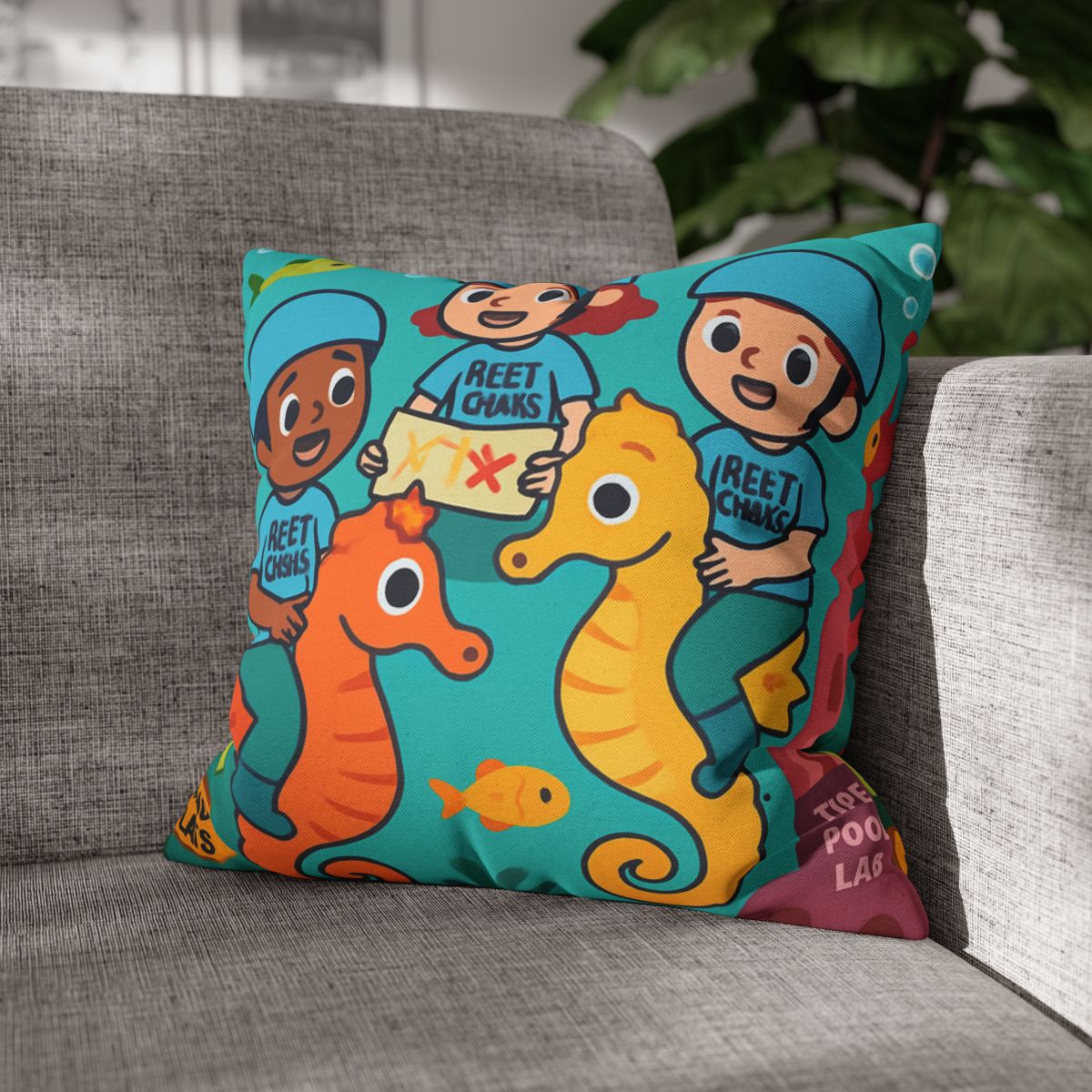 Coral City Map Of The Friendly Reef Rangers comfortable bedding pillow covers