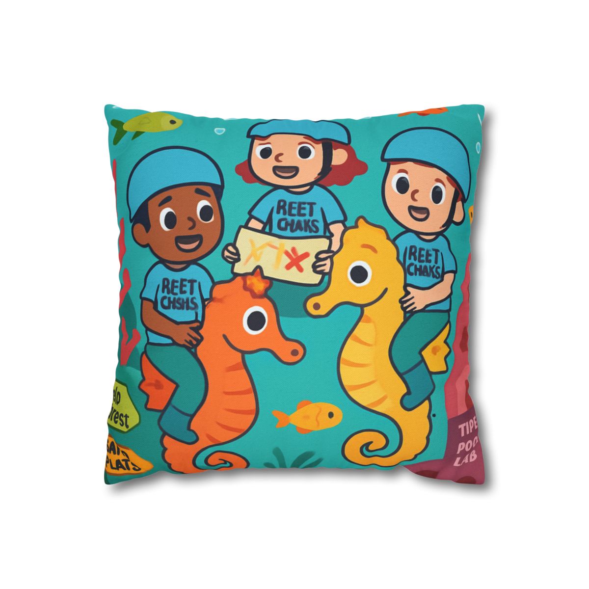 Coral City Map Of The Friendly Reef Rangers comfortable bedding pillow covers