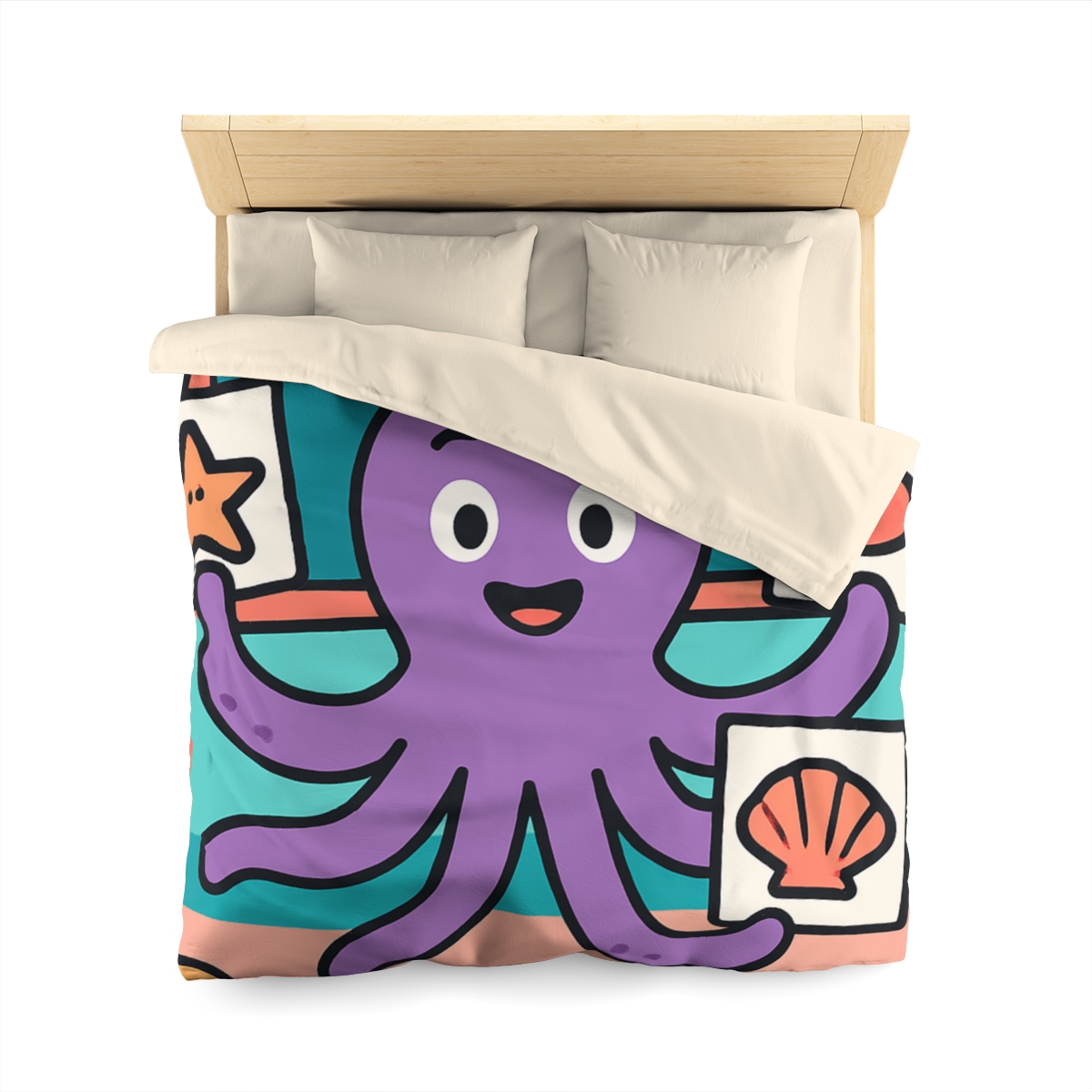 Coral Classroom Octopus soft comforter duvets