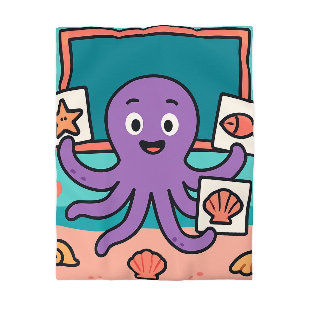 Coral Classroom Octopus soft comforter duvets