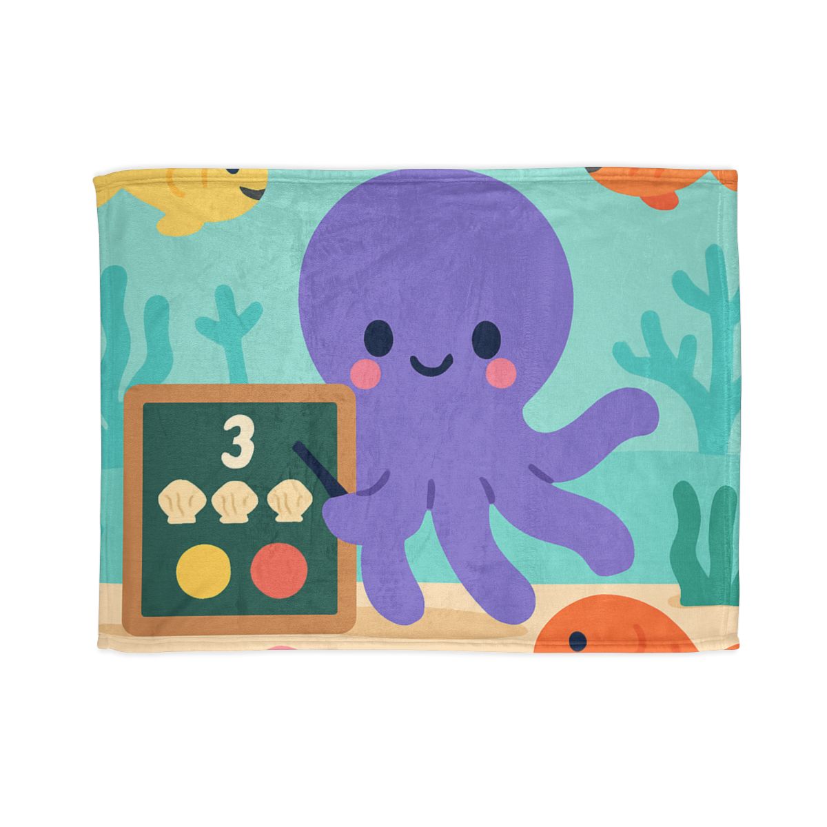 Coral Classroom Octopus decorative home blankets
