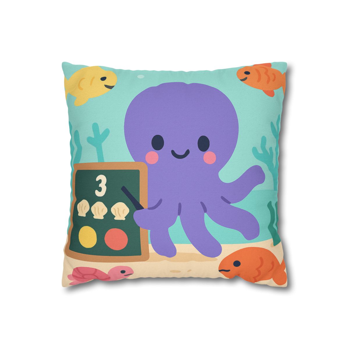 Coral Classroom Octopus custom pillow cases