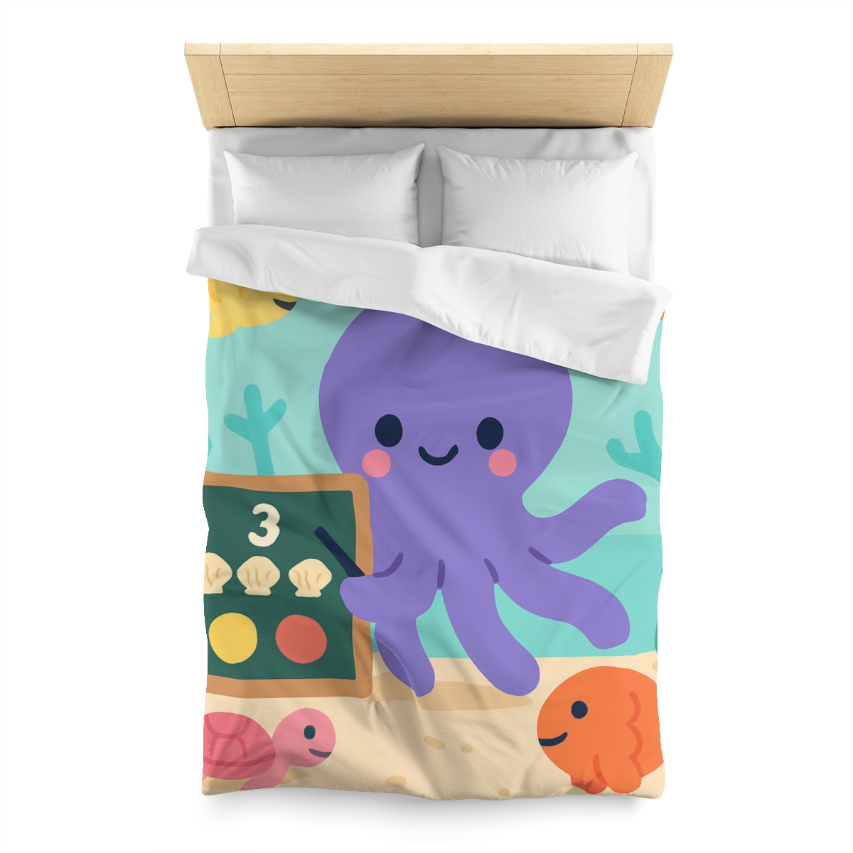 Coral Classroom Octopus duvets for gifts