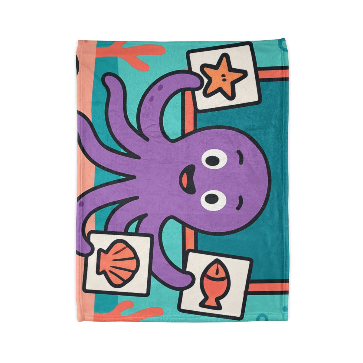 Coral Classroom Octopus trendy patterned blankets