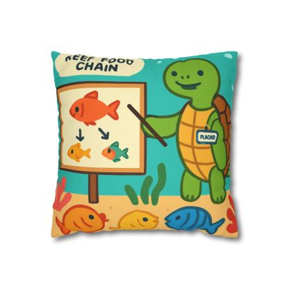 Coral Classroom Sea Turtle Guide trendy patterned pillow cases