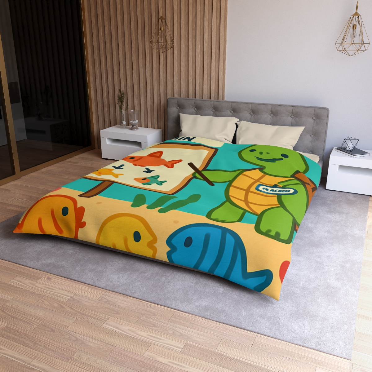 Coral Classroom Sea Turtle Guide trendy bedroom duvets