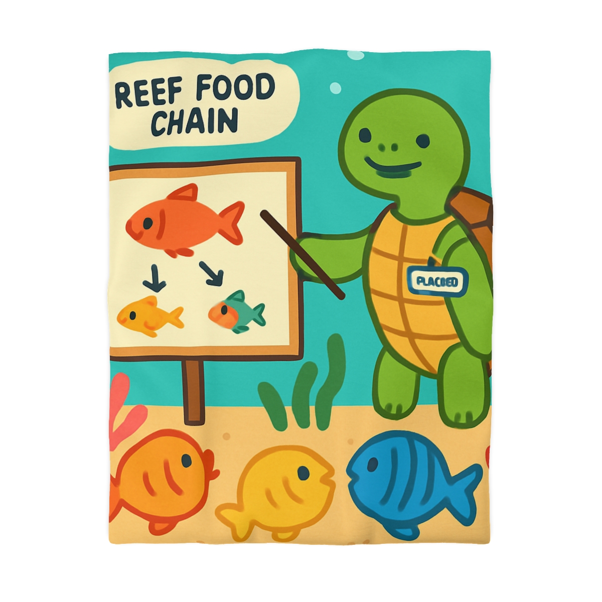 Coral Classroom Sea Turtle Guide trendy bedroom duvets