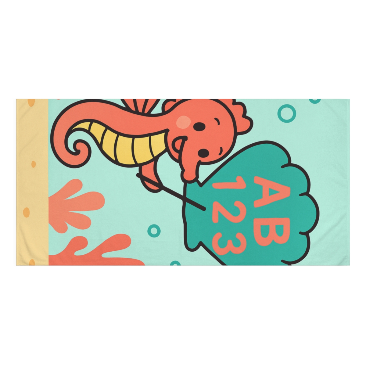 Coral Classroom Seahorse decorative home towels
