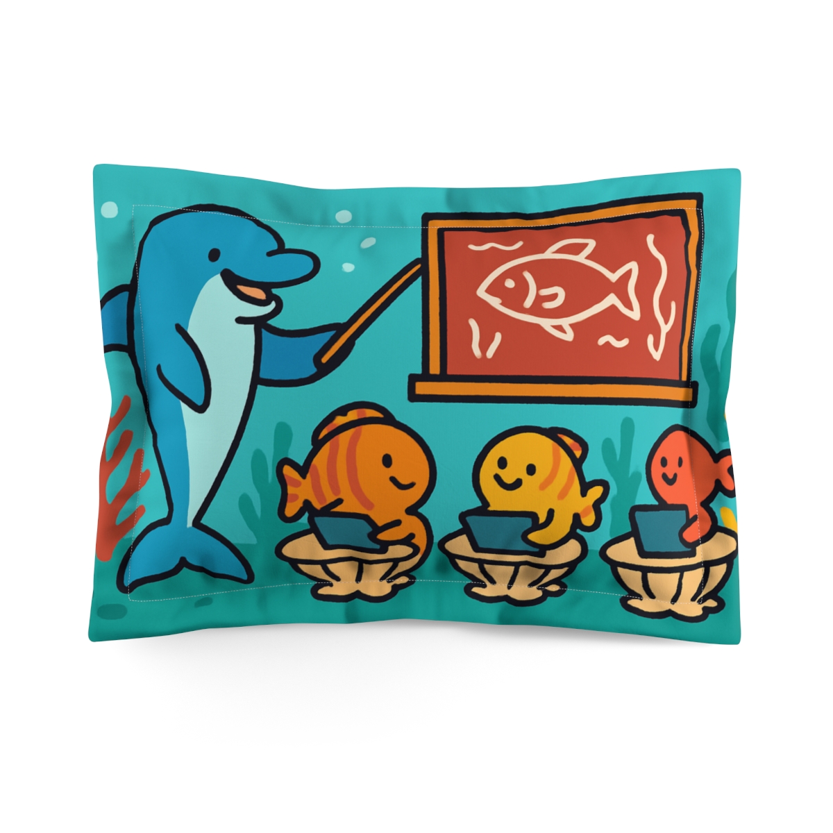 Coral Classroom Under The Sea gift pillows for home