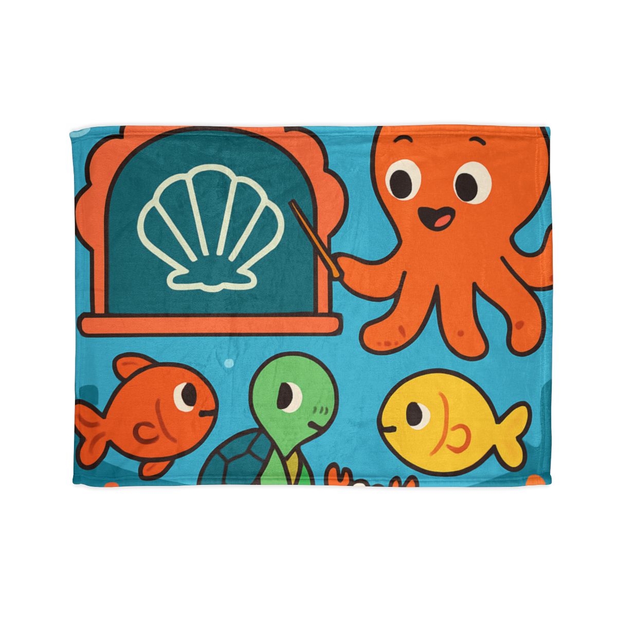 Coral Classroom Under The Sea personalized cozy blankets