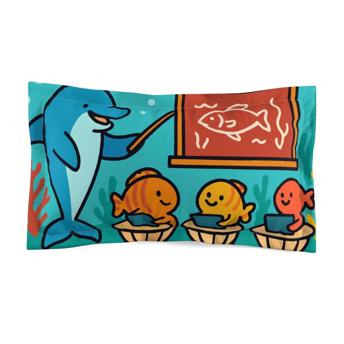 Coral Classroom Under The Sea gift pillows for home