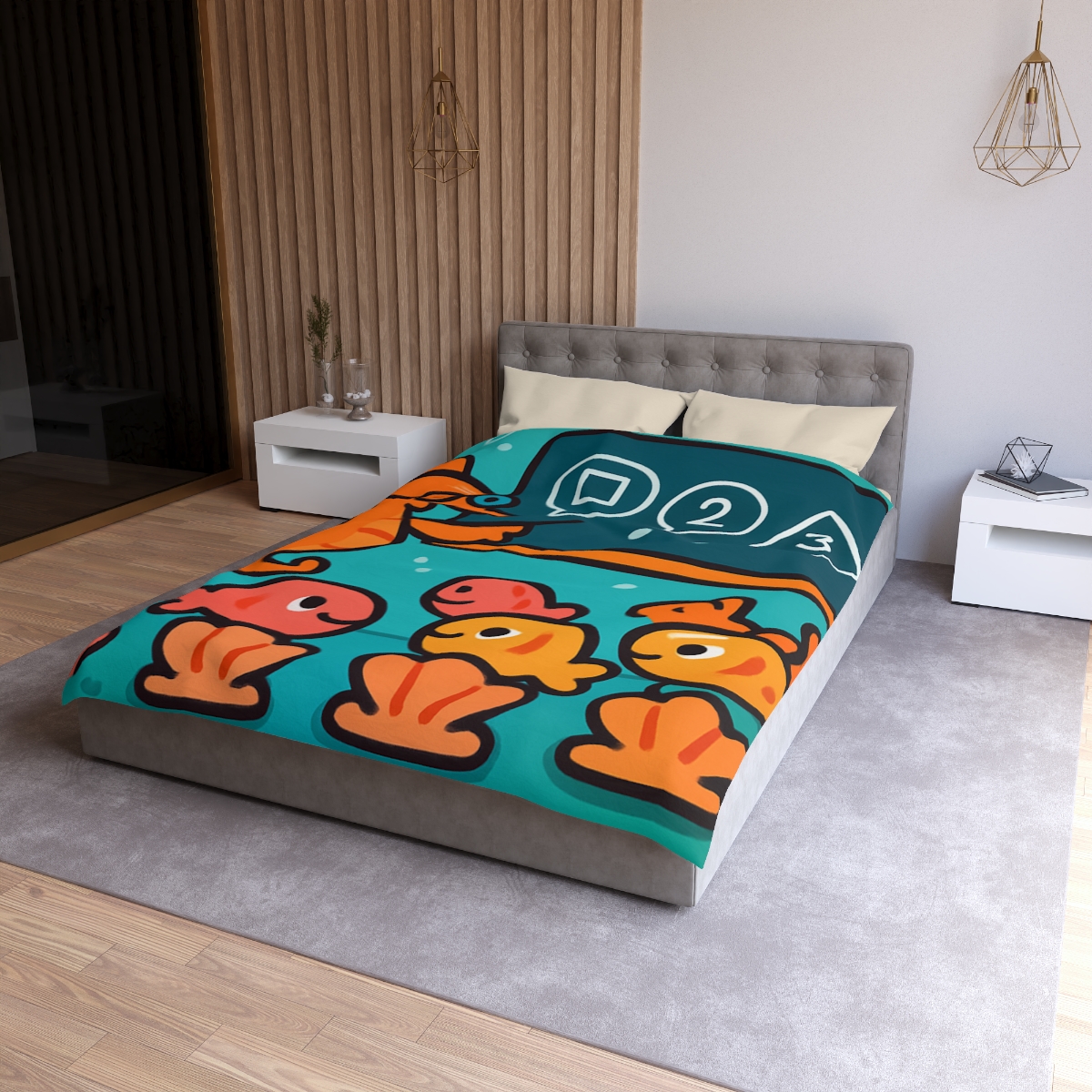Coral Classroom With The Seahorse Teacher custom duvets