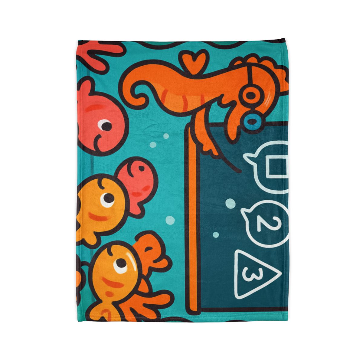 Coral Classroom With The Seahorse Teacher soft fleece blankets